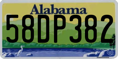 AL license plate 58DP382