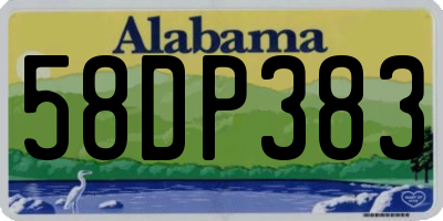 AL license plate 58DP383