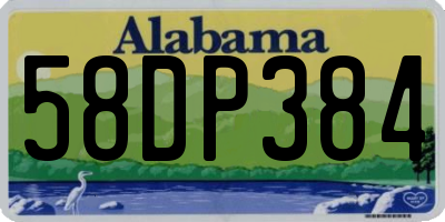 AL license plate 58DP384