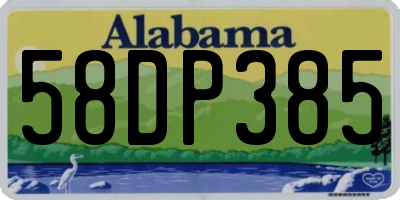 AL license plate 58DP385