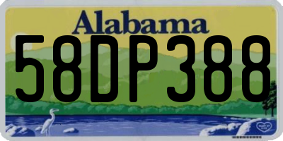 AL license plate 58DP388