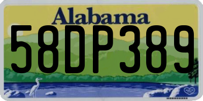 AL license plate 58DP389