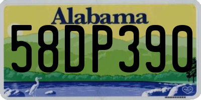 AL license plate 58DP390