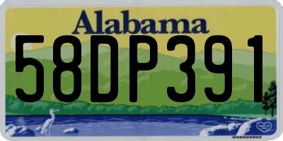 AL license plate 58DP391