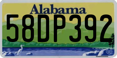 AL license plate 58DP392
