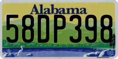 AL license plate 58DP398