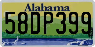 AL license plate 58DP399