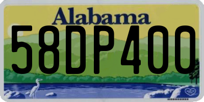 AL license plate 58DP400