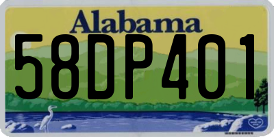 AL license plate 58DP401