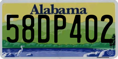 AL license plate 58DP402