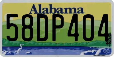 AL license plate 58DP404