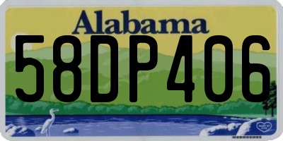 AL license plate 58DP406