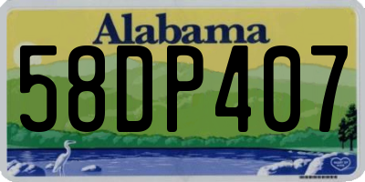 AL license plate 58DP407