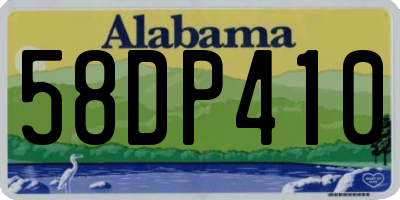 AL license plate 58DP410