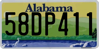 AL license plate 58DP411