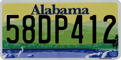 AL license plate 58DP412