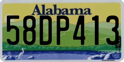 AL license plate 58DP413