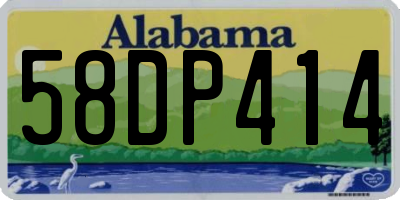AL license plate 58DP414