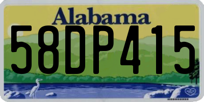 AL license plate 58DP415