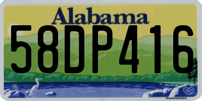 AL license plate 58DP416