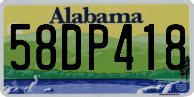 AL license plate 58DP418