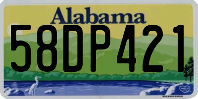 AL license plate 58DP421