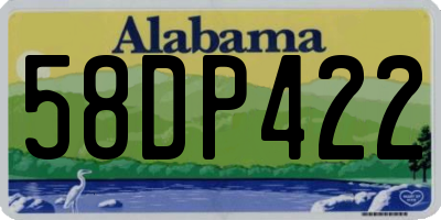 AL license plate 58DP422