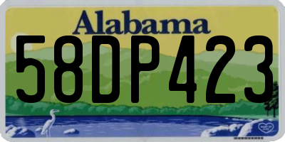 AL license plate 58DP423