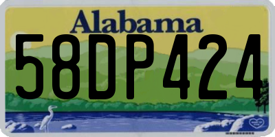 AL license plate 58DP424