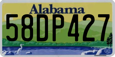AL license plate 58DP427