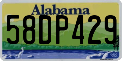 AL license plate 58DP429