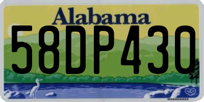 AL license plate 58DP430