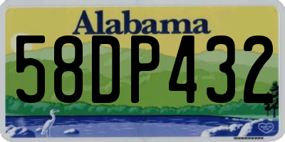 AL license plate 58DP432