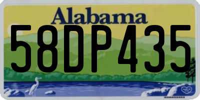 AL license plate 58DP435