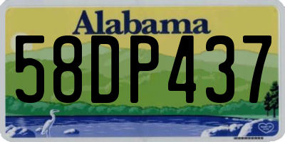 AL license plate 58DP437