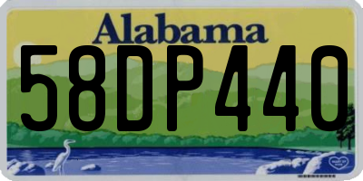 AL license plate 58DP440