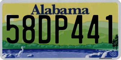AL license plate 58DP441