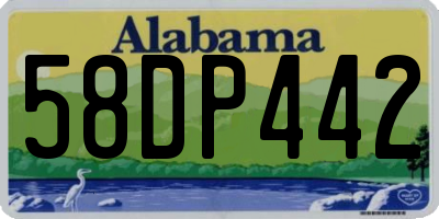 AL license plate 58DP442