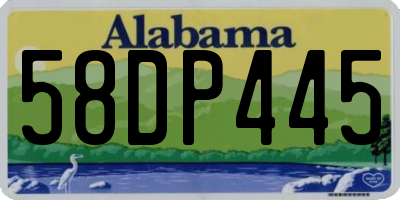 AL license plate 58DP445