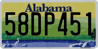 AL license plate 58DP451