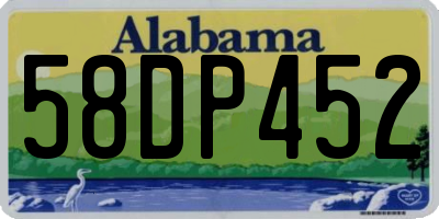 AL license plate 58DP452