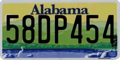 AL license plate 58DP454