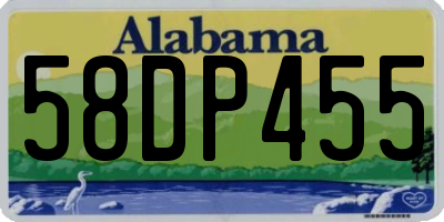 AL license plate 58DP455