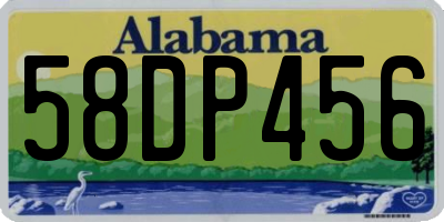 AL license plate 58DP456