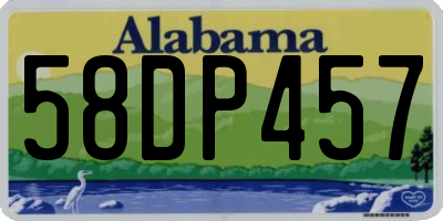 AL license plate 58DP457