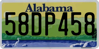 AL license plate 58DP458