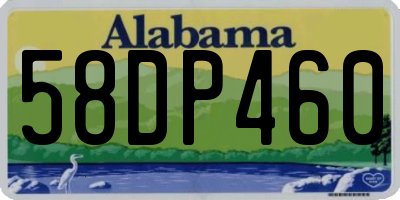 AL license plate 58DP460