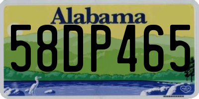 AL license plate 58DP465