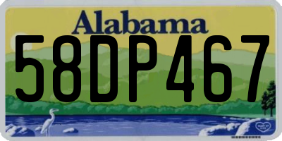 AL license plate 58DP467