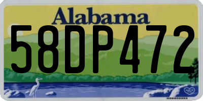 AL license plate 58DP472